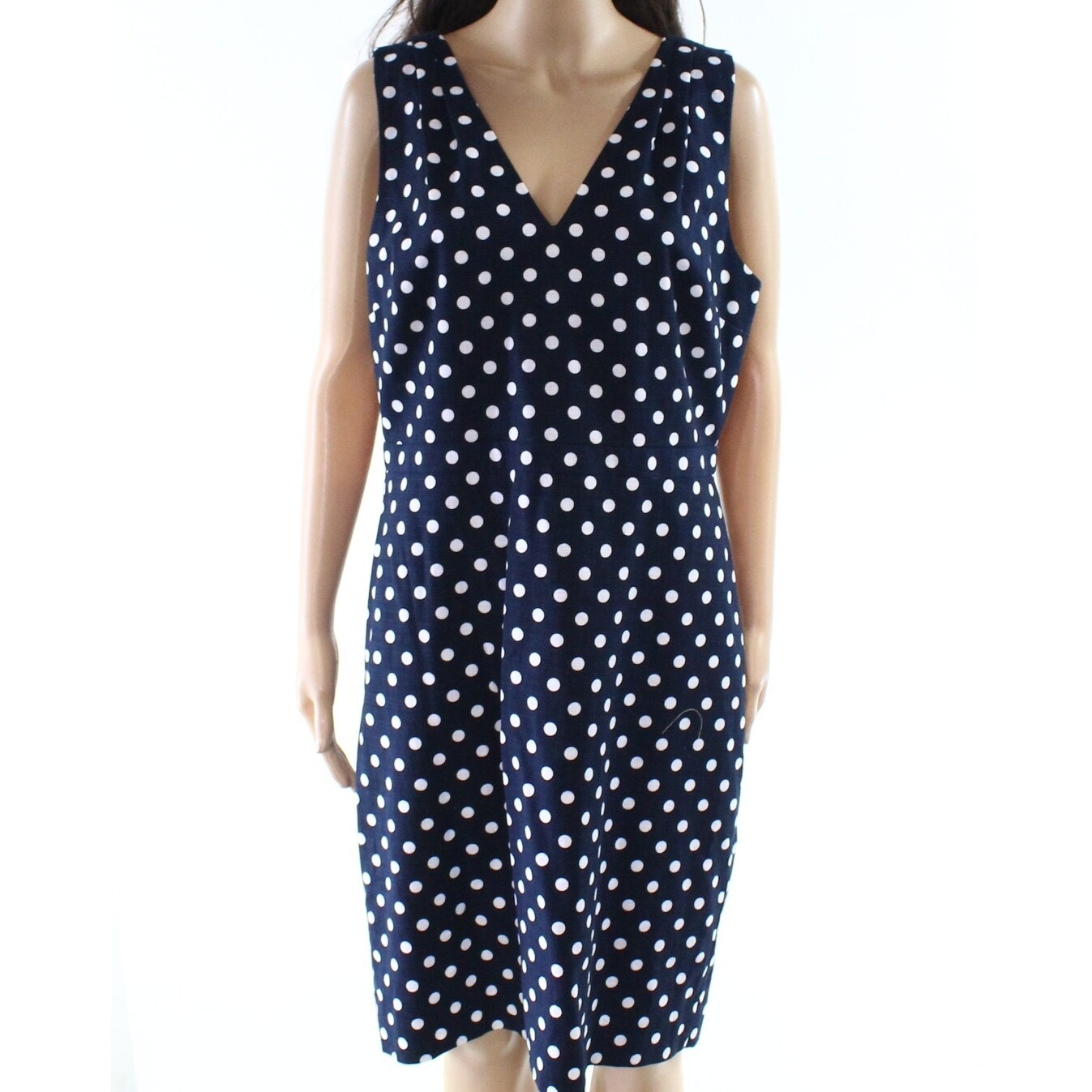 j crew blue polka dot dress