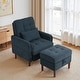 preview thumbnail 52 of 59, Adjustable Backrest Lounge Accent Chair Set with Storage Ottoman