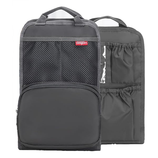 slide 2 of 10, GillyGro Vertical Backpack Organizer Insert for Tote Bag, Purse, School Bookbag Gray