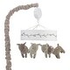 preview thumbnail 1 of 2, Lambs & Ivy Meadow White/Taupe Deer and Leaf Musical Baby Crib Mobile