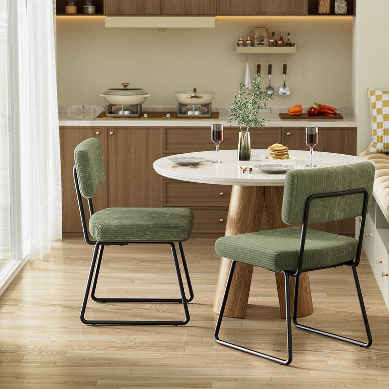 Modern Set of 2/4/6/8 Dining Chairs Upholstered Chairs with Open Back for Dining Room and Kitchen
