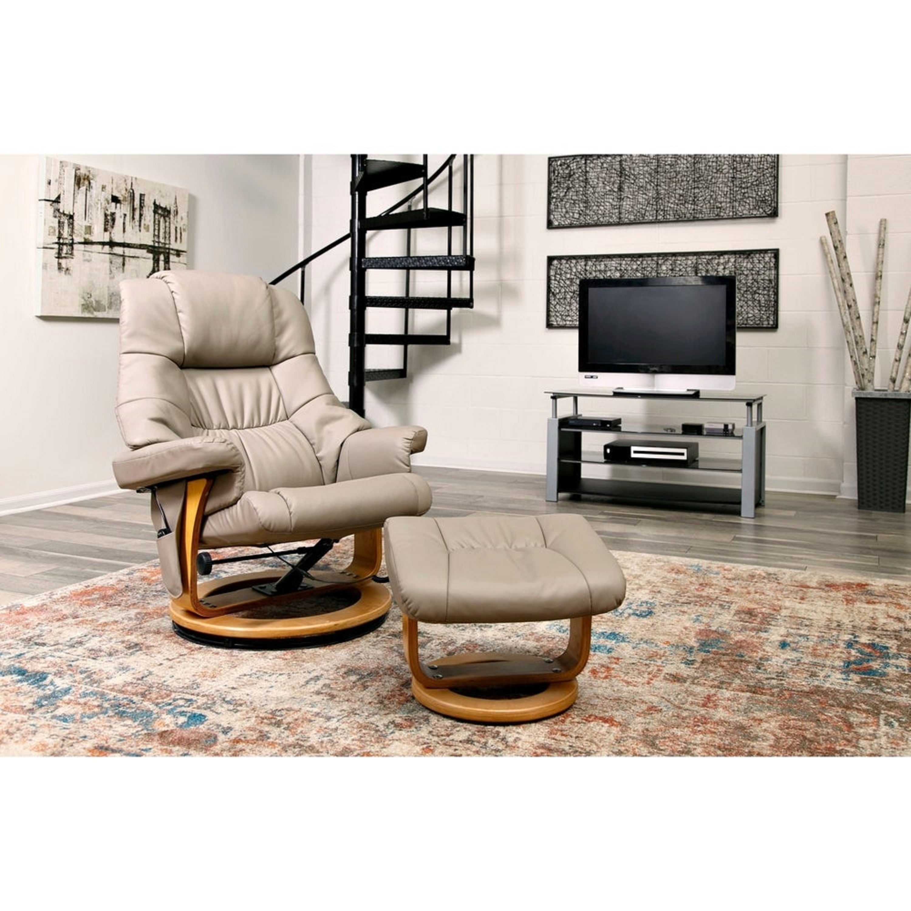 Relaxzen 8 motor massage hot sale recliner with heat and ottoman