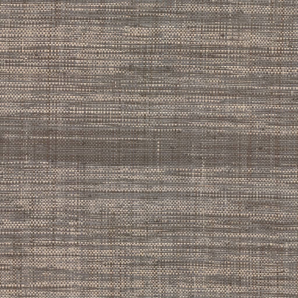 A-Street Prints Cheng Grey Woven Grasscloth Wallpaper