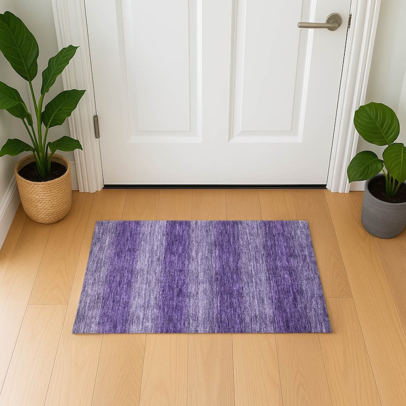 Premium Washable Super Soft Casual Ombre Mayfield Rug - Purple - 1'8" x 2'6"