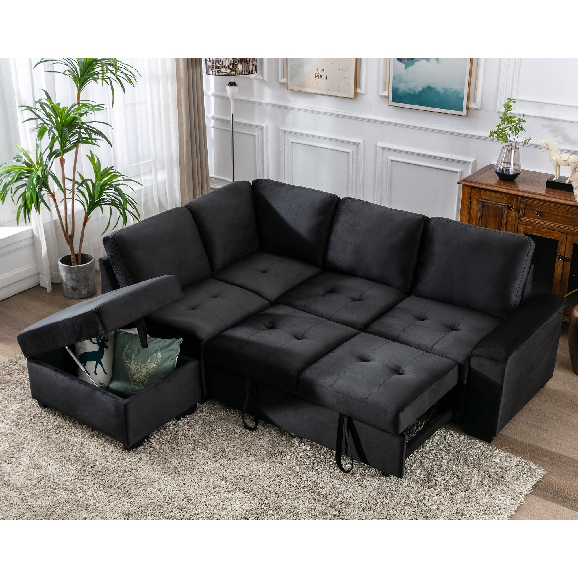 Apartment sectional hotsell sleeper sofa