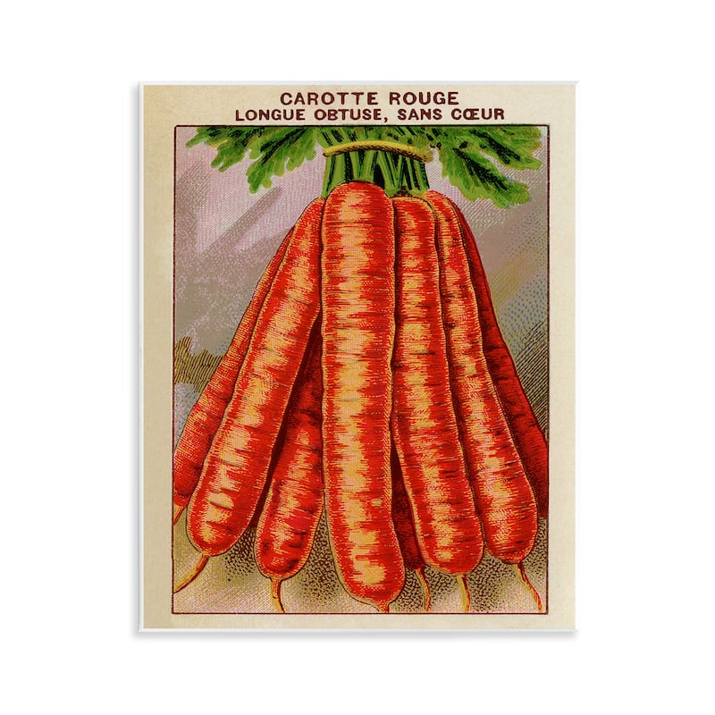 Stupell Country Vintage Carrots Wall Plaque Art Design By Lil' Rue - 11 x 14