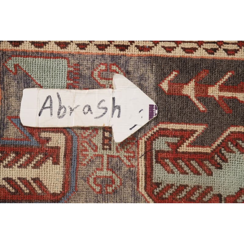 Tribal Ardebil Persian Vintage Runner Rug Handmade Wool Carpet - 2'5" x 9'6"