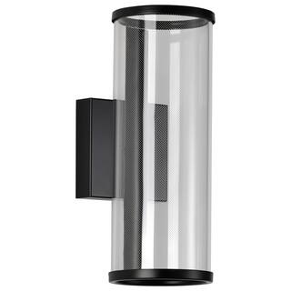 Vale LED Sconce Matte Black Silk Screened Acrylic Lens
