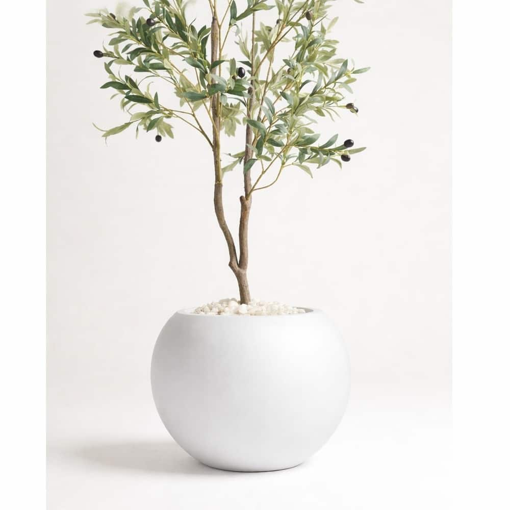 DreamPatio Riverside Fiberstone Composite Ball Planter for Indoor/Outdoor - Smooth Automotive 2K Coating