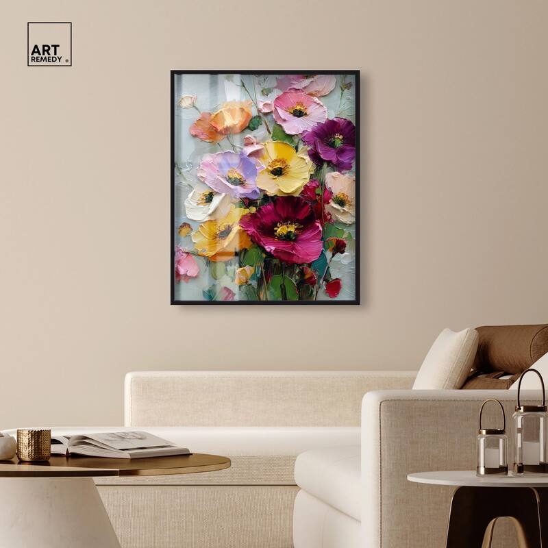 Floral Texture I Shadowbox by Art Remedy
