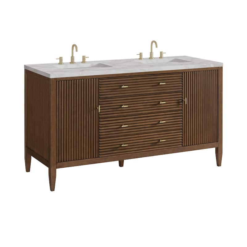 James Martin Vanities 485-V60D-3VSL Myrrin 60" Double Basin Wood