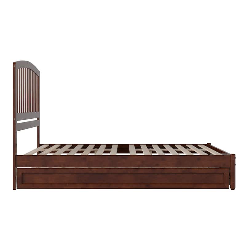 Lucia Platform Bed with Panel Footboard and Twin XL Trundle