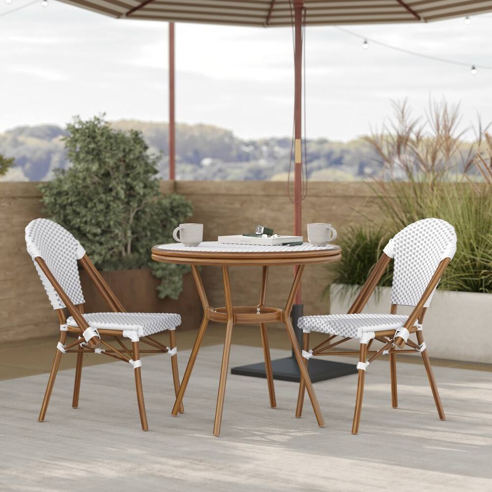 Bistro Table & 4-Chair Set with Metal Frames