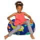 Kids Bean Bag Chair, Big Comfy Chair - Machine Washable Cover - 27 Inch Medium - Canvas Sea Creatures on Blue