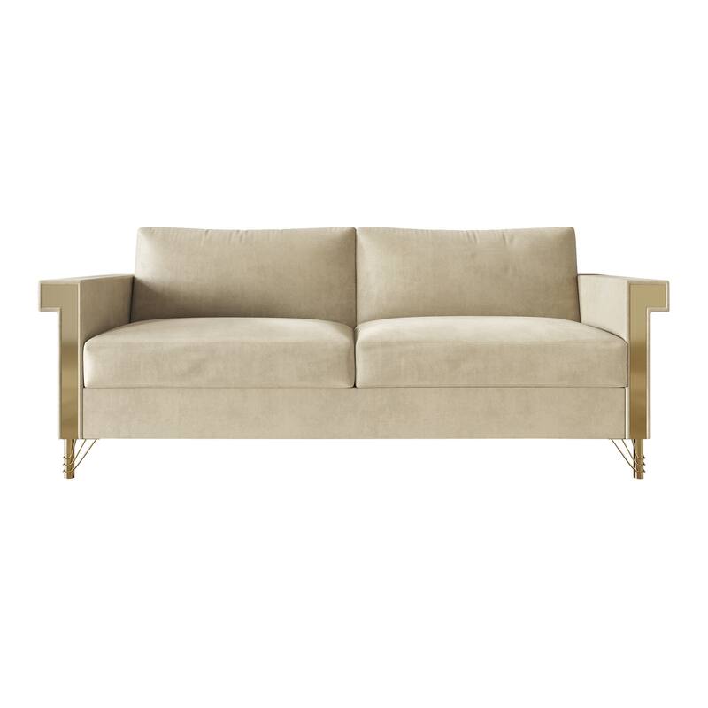CraftPorch Glam Velvet Upholstered 2-Piece Living Room Set