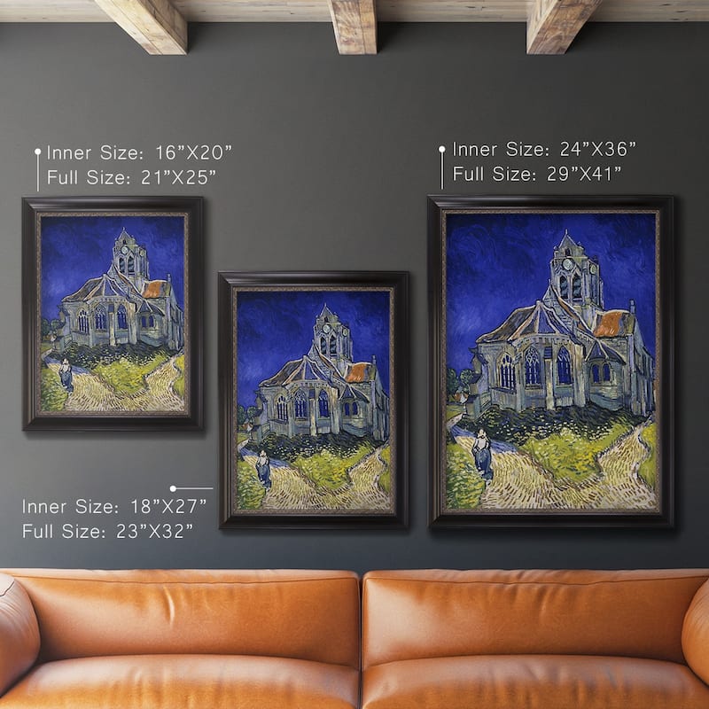 the church at auvers  Premium Framed Canvas- Ready to Hang