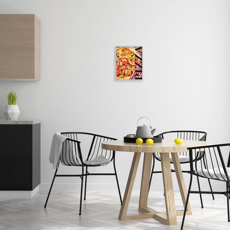 Stupell Gourmet Traditional Pizza Framed Giclee Art Design By Kim Allen