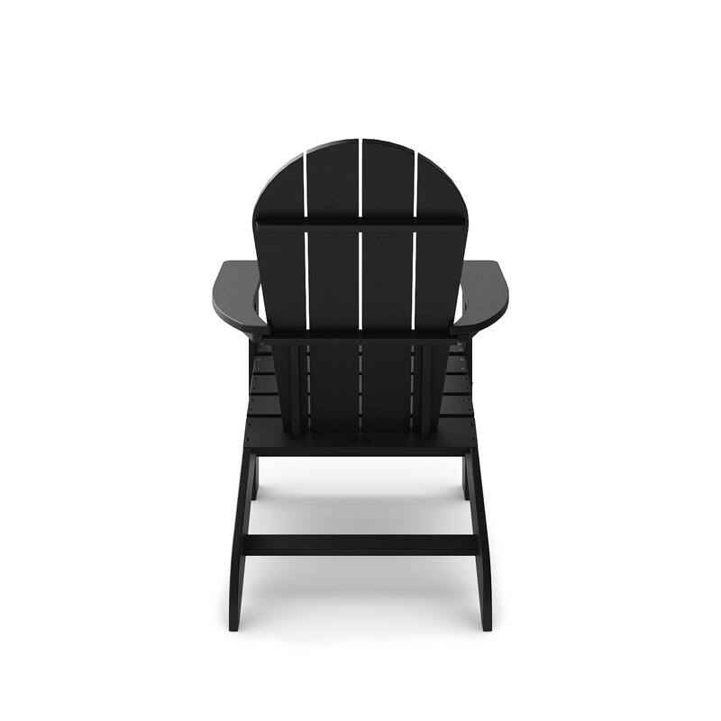 Black Adirondack Chair - Premium Hdpe Poly Lumber For Pool, Patio, And Garden Elegance