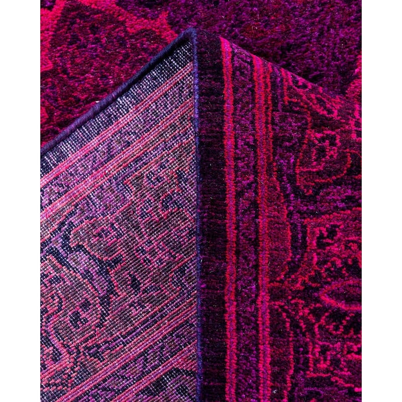 Contemporary Overdyed Wool Hand Knotted Runner - 2' 6" x 11' 10"