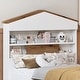 preview thumbnail 4 of 13, Twin Size House-Shaped Wooden Bed with Headboard Shelf & 2-Storage Drawers, Fun Bed Frame for Kids' Bedroom or Playroom, Brown