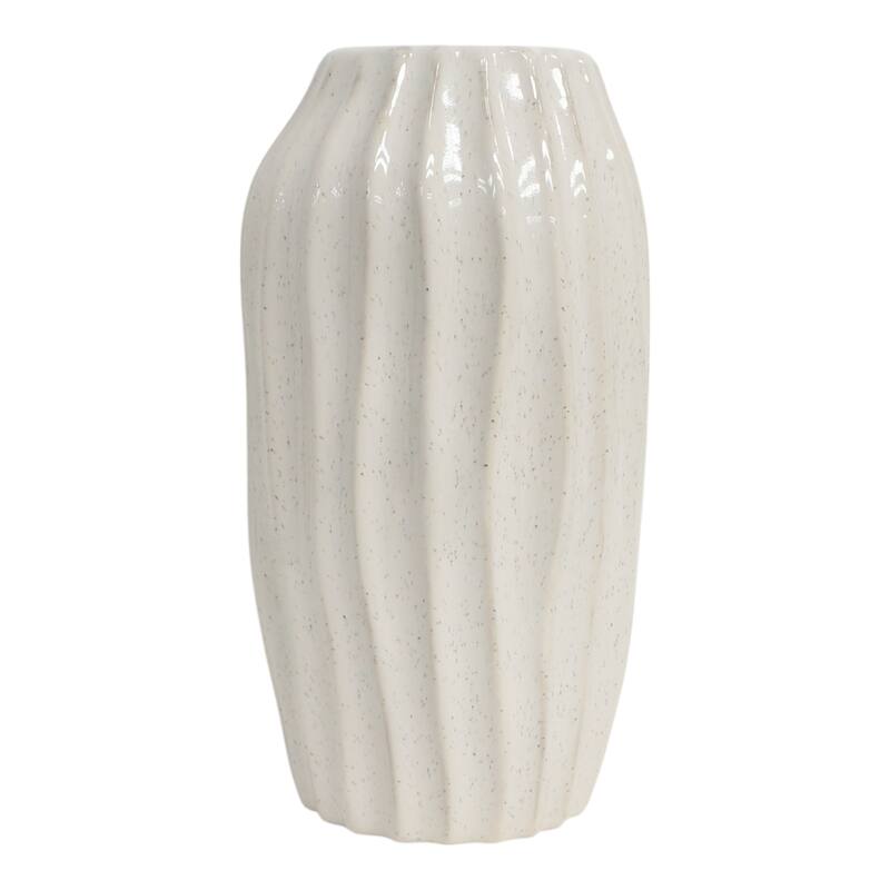 Ceramic Decorative Vase Tall Flower Sculpted Inspired Design