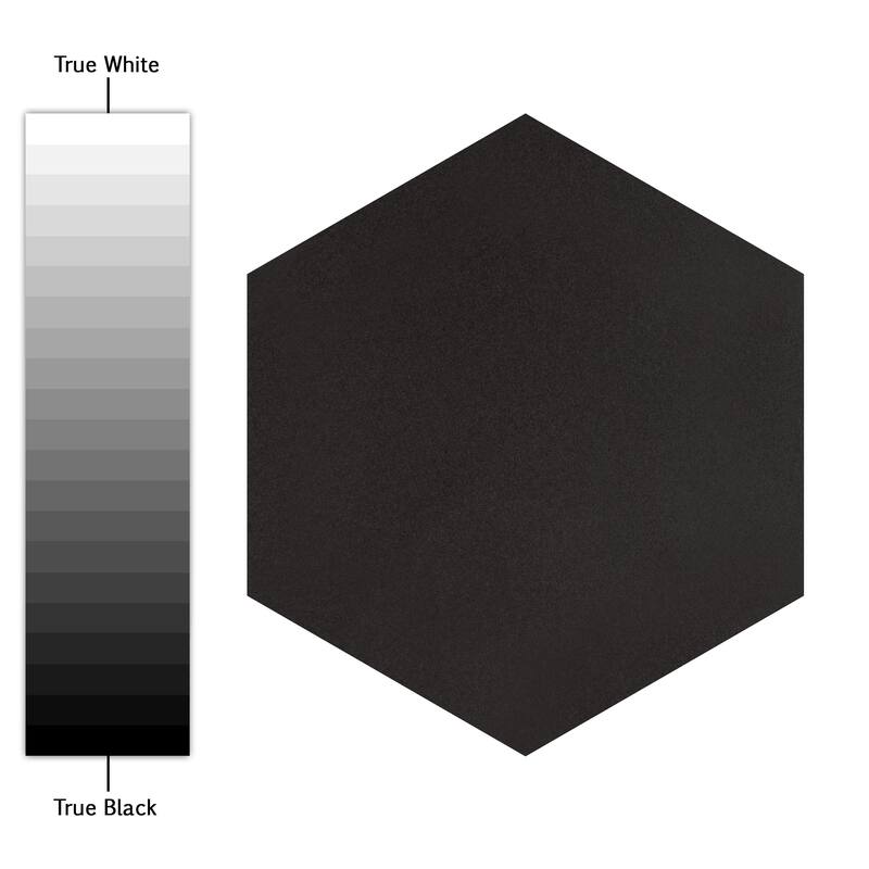 Merola Tile Textile Basic Grand Hex Black 19" x 22" Porcelain Floor and Wall Tile