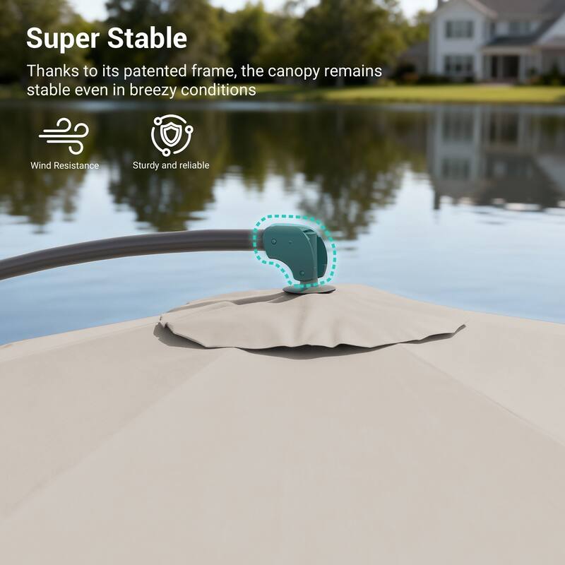 Sonkuki Outdoor 10FT Patio Offset umbrella for Garden