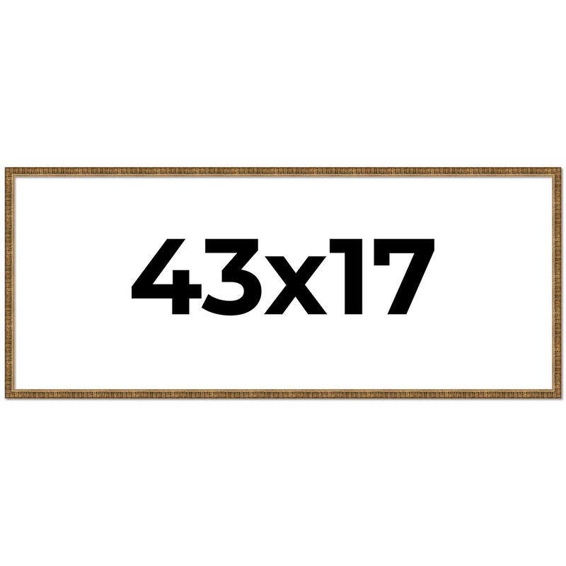 43x17 Frame Gold Solid Wood Picture Frame - Complete Modern Photo