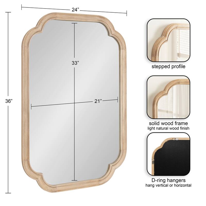 Kate and Laurel Glenby Scallop Wall Mirror
