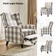 preview thumbnail 33 of 63, HULALA HOME Damaris Mid-Century Modern Manual Pushback Recliner with Wingback Design Set of 2