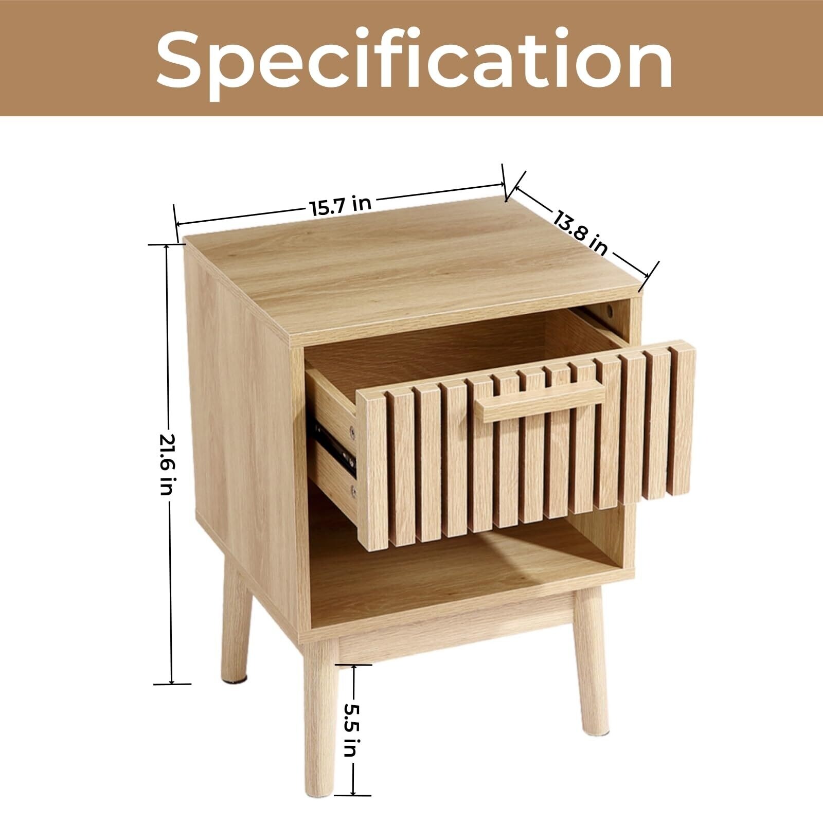 Bedside Table Target End Tables Rustic Euroco Rattan Wood