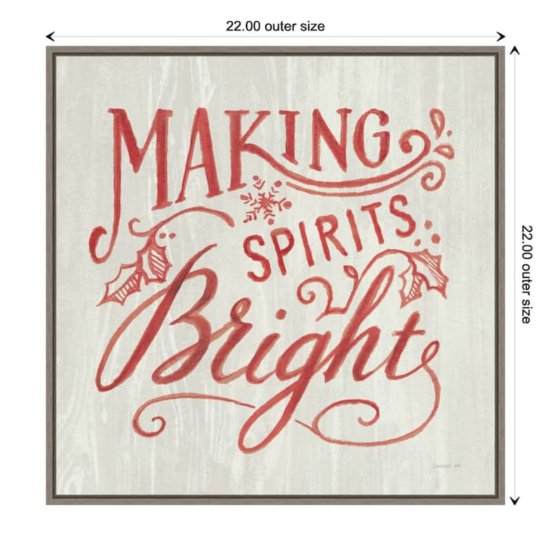 White and Bright Christmas by Danhui Nai Framed Canvas Wall Art