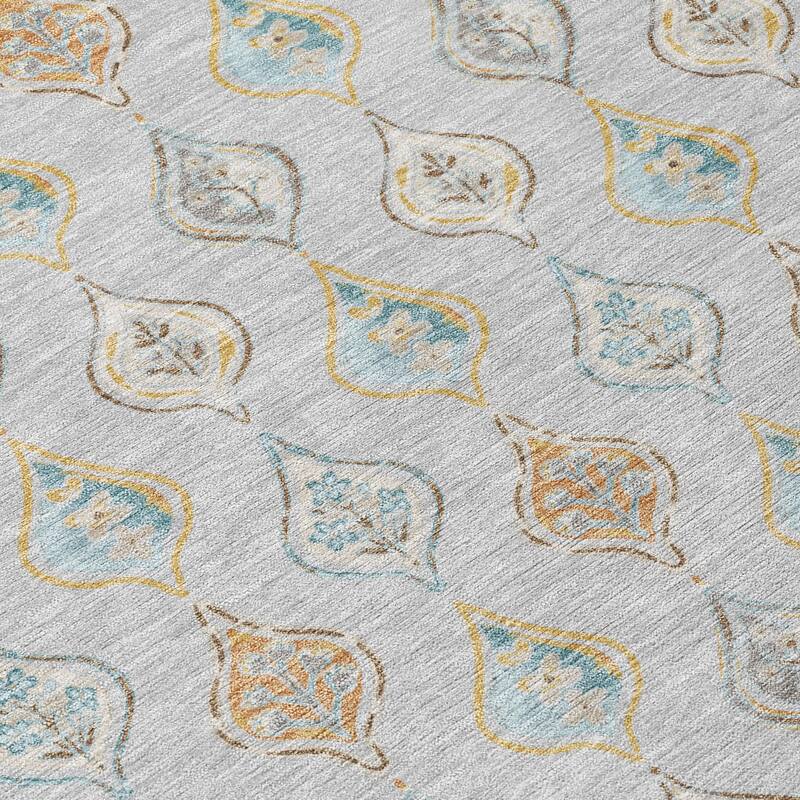 Machine Washable Indoor/ Outdoor Casual Greenwood Chantille Rug