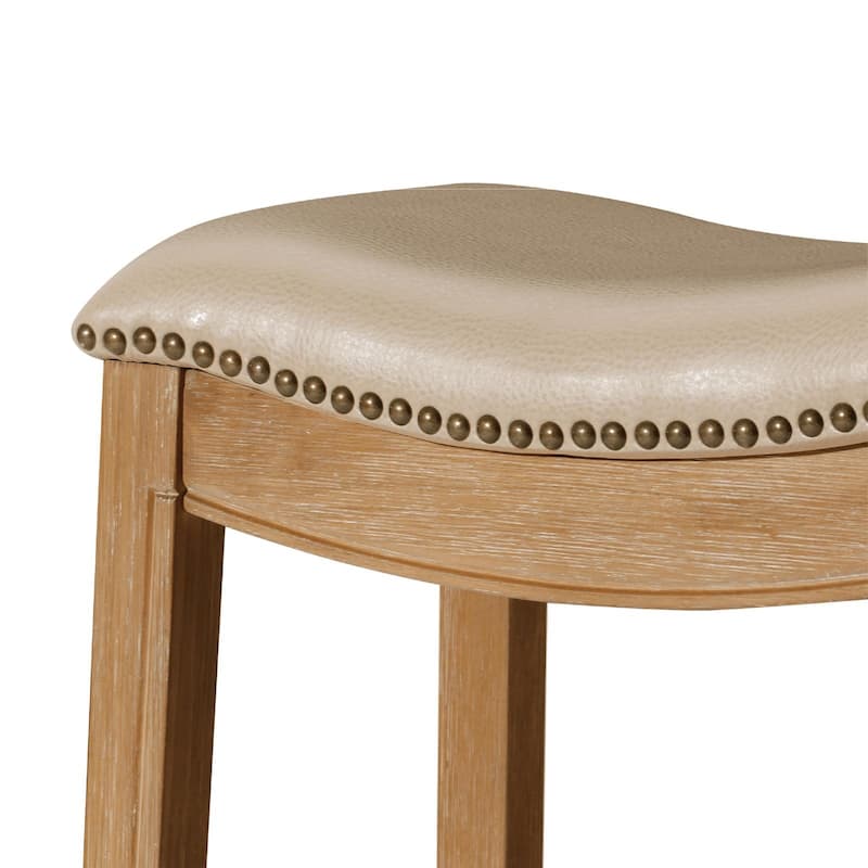 Maven Lane 31" Adrien Saddle Kitchen Bar Height Stool - N/A