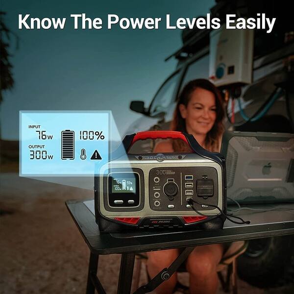 300W Portable Power Station, 280wh (78000mAh) Solar Generator,CPAP Backup  Lithium Battery for Outdoor Camping Emergency - Bed Bath & Beyond - 36722764