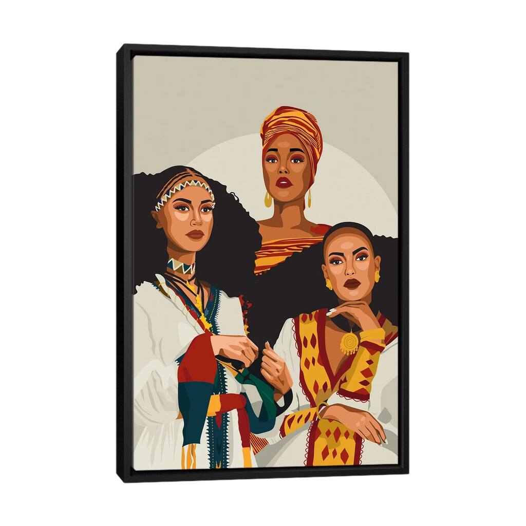 iCanvas "African Trio Ethiopian, Somalia, Habesha" by Phung Banh Framed Canvas Print