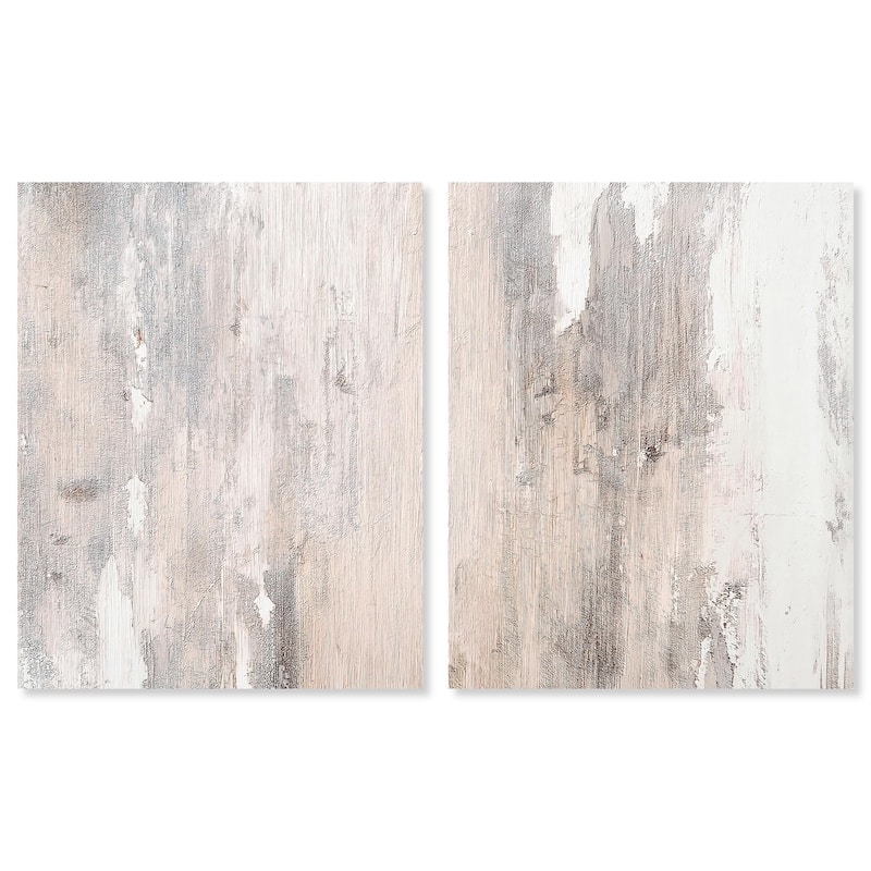 Striated Texture I Canvas Set of 2 by Art Remedy, Gallery Wrapped - 16" x 20"