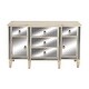 preview thumbnail 2 of 4, Beige Glass Glam Cabinet 31 x 48 x 16 - 48 x 16 x 31