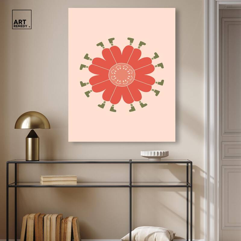 Walk in Floral Canvas by Art Remedy, Gallery Wrapped