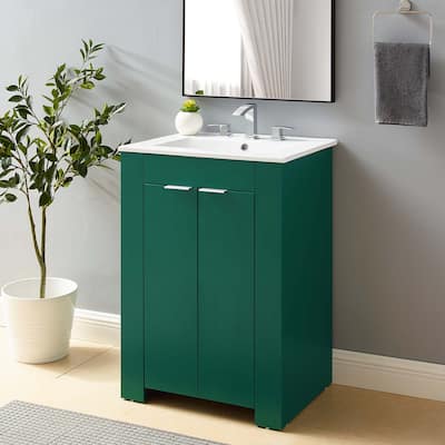 Modway Maybelle 24" Bathroom Vanity, White White - White White