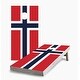 preview thumbnail 1 of 5, Norwegian Flag Cornhole Game (Choose Wraps or Boards) 2x4 Boards (24" x 48") - Include ALL Accessories