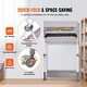 preview thumbnail 4 of 8, Gray Steel & Oxford Foldable Baby Changing Table with Wheels & Storage - 33.46 x 29.53 x 41.34 in