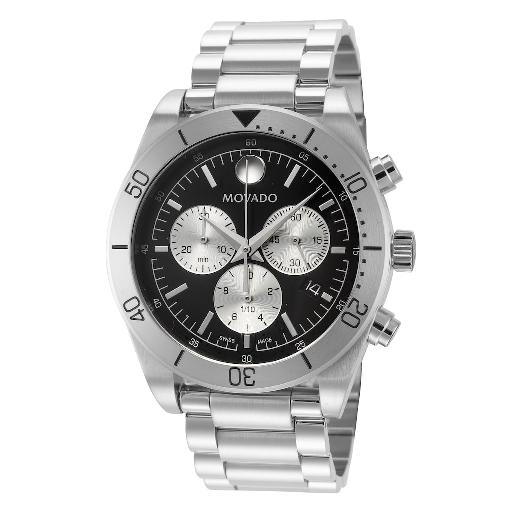 Movado Men's Sport 41mm Quartz Watch 0607993 - Silver and Rose Gold - N/A