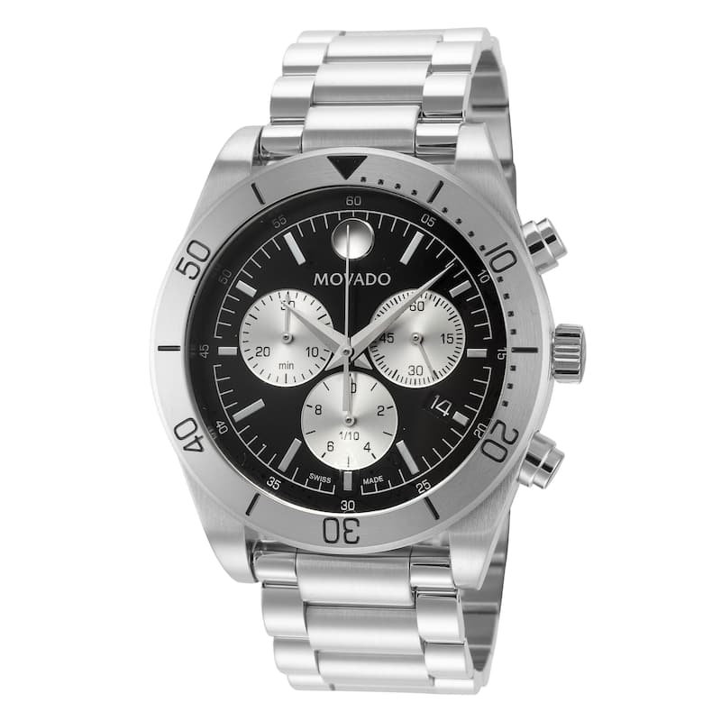 Movado Men's Sport 41mm Quartz Watch 0607993 - Silver and Rose Gold - N/A