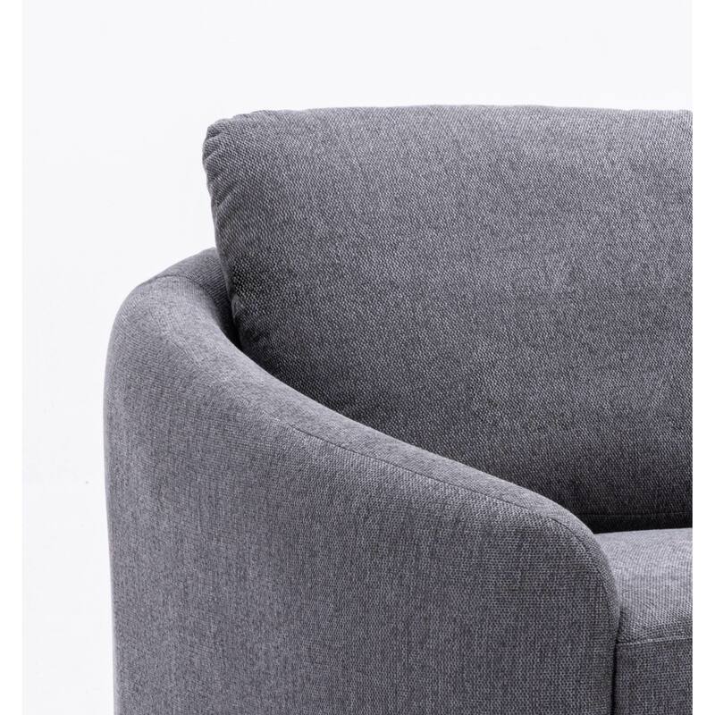 Gray Linen Loveseat