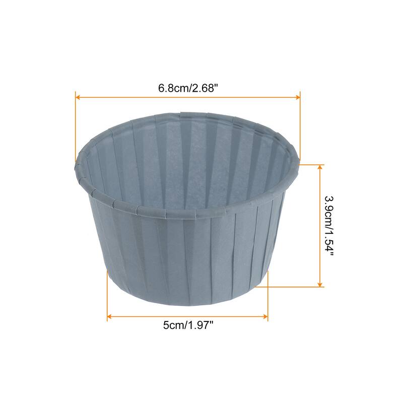150Pcs Cupcake Baking Cups 3.5oz Standard Size Paper Cupcake Liners - Grey Blue