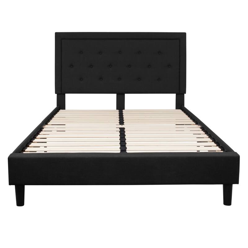 Tufted Platform Bed with 10in. Pocket Spring Mattress