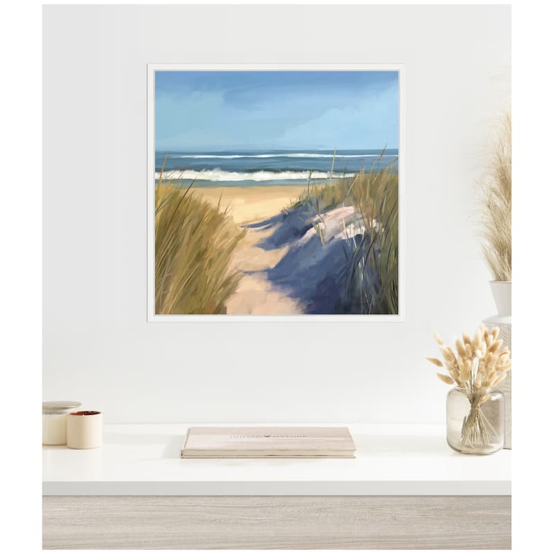 Kate and Laurel By The Sea by Mary Sparrow Framed Canvas Wall Art Print