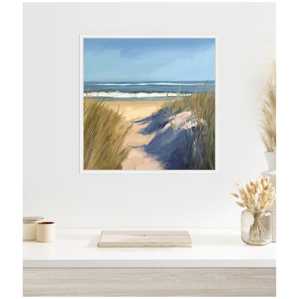 Kate and Laurel By The Sea by Mary Sparrow Framed Canvas Wall Art Print