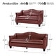 preview thumbnail 14 of 29, Franco Traditional Genuine Leather Sofa Set of 2 by HULALA HOME